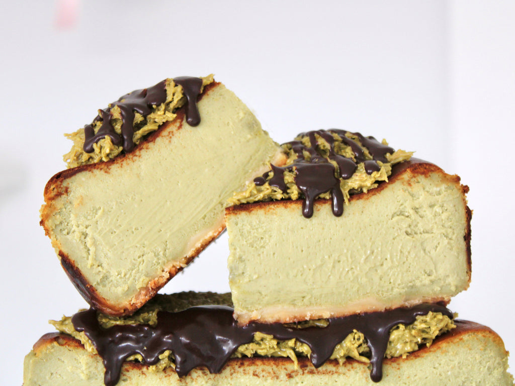 Dubai Chocolate Burnt Basque Cheesecake